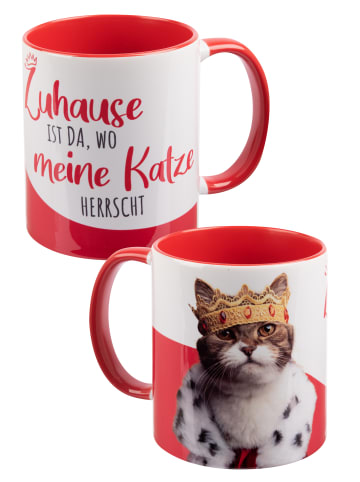 United Labels Katzen Tasse - Zuhause ist da, wo meine Katze herrscht 320 ml in weiß