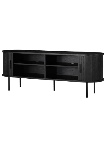 home24 TV-Lowboard BARAWOH in Eiche Schwarz