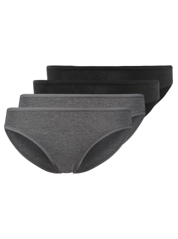 Skiny Slip 4er Pack in Schwarz/Grau