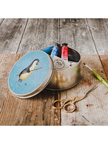 Mr. & Mrs. Panda Aufbewahrungsbox Pinguin Angler ohne Spruch in Eisblau