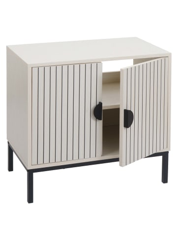 MCW Waschbeckenunterschrank O42 mit 2 Türen, Holzoptik beige
