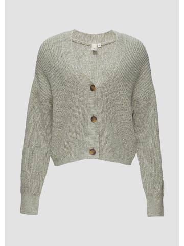 QS Strickjacke in 72W0_salbeigrün