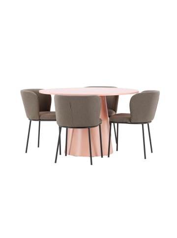 ebuy24 Essgruppe Lanzo (5-teilig) Peach 120 x 120 cm