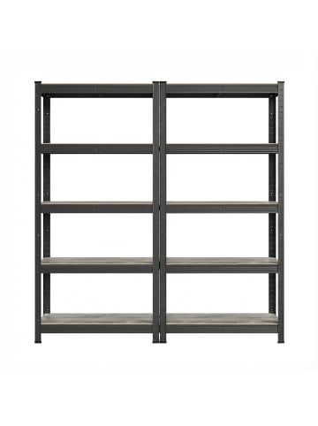 SONGMICS 2er-Set: Standregal in Greige-Schwarz - (B)150 x (H)30 x (T)75 cm