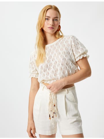 KOTON T-shirt in Grauweiß