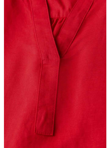 Street One Leinenmix-Bluse in Unifarbe in Rot