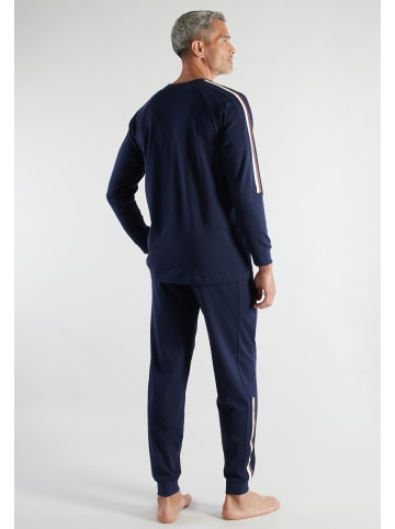 Bugatti Pyjama Messina in blau-dunkel-uni