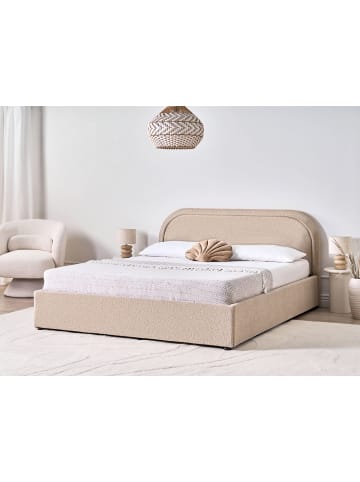 Beliani Doppelbett QUILLIEN in Beige - (W) 172 x (H) 91 x (L) 217 cm