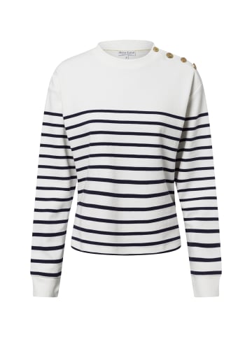 Marie Lund Sweatshirt in weiß marine