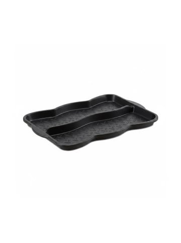 relaxdays 10x Schuhabtropfschale in Schwarz - (B)50 x (H)3 x (T)38 cm