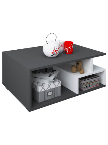 VCM  Holz Sofatisch Couchtisch Wohnzimmertisch Sulas in Anthrazit / Weiß