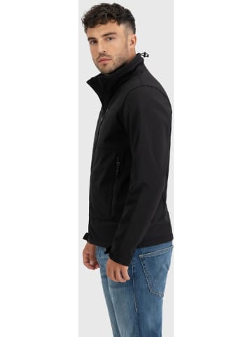 Vintage Industries Softshelljacke in Schwarz