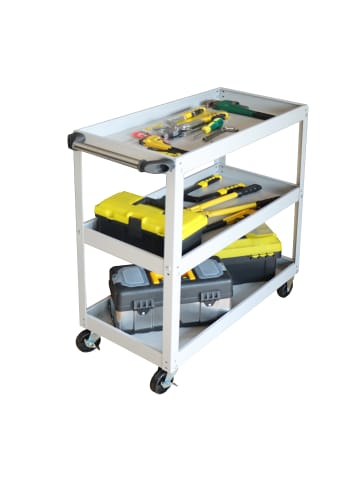 relaxdays Werkstattwagen in Grau - (B)78 x (H)76 x (T)35 cm