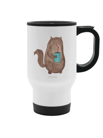 Mr. & Mrs. Panda Thermobecher To Go Katze Dose ohne Spruch in Weiß