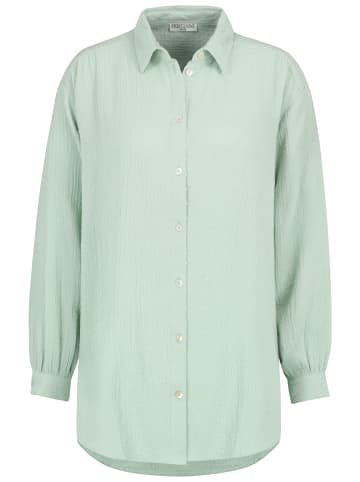 Eight2Nine Einfarbige Langarmbluse Kentkragen Stilvoll in Grün-2