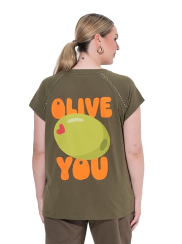 MIAMODA Shirt in dunkles olive