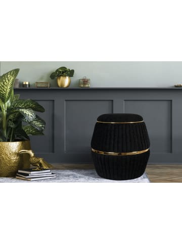 Kayoom Hocker Doric 210 in Schwarz / Gold