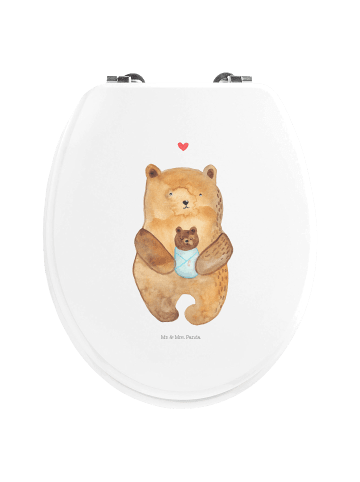 Mr. & Mrs. Panda WC Brille Bär Baby ohne Spruch in Weiß