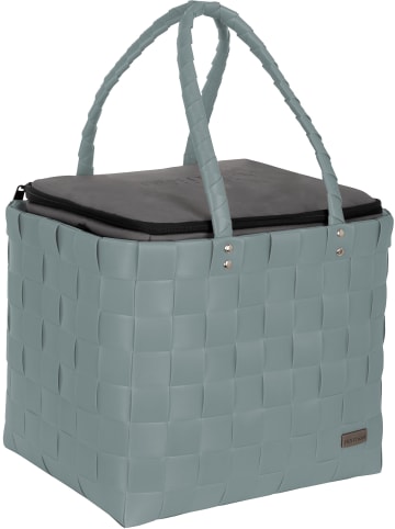 normani Flechtkorb mit großer Kühltasche in Mint