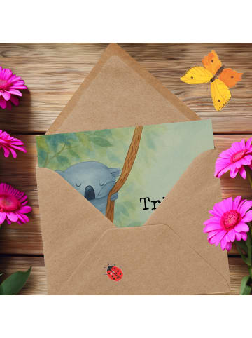 Mr. & Mrs. Panda Einladungskarte Koalabär Design mit Spruch in Weiß