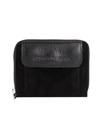 Cowboysbag Wallet Calmar Geldbörse Leder 12.5 cm in black-black