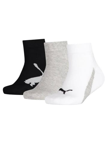 Puma Socken 3er Pack in Schwarz/Grau/Weiß