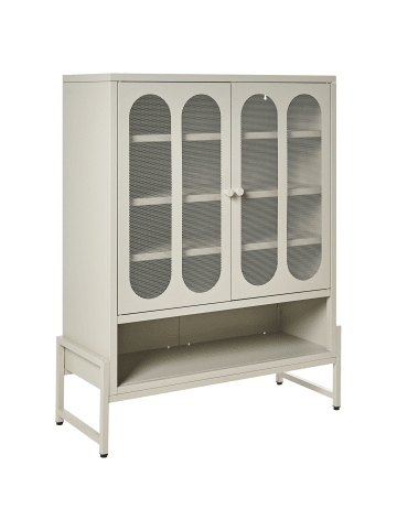 Beliani Büroschränke SOLETTA in Beige - (W) 84 x (H) 108 x (L) 35 cm