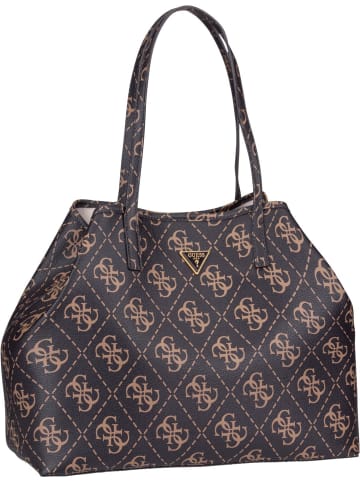 Guess Shopper Vikky Large Tote Maxi Q Logo in Brown Logo