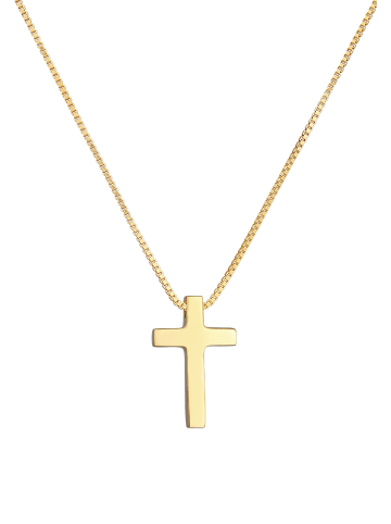 Elli Halskette 925 Sterling Silber Kreuz in Gold