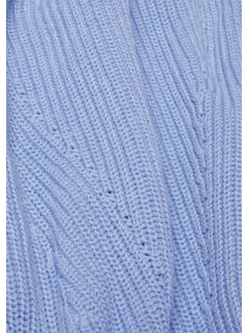 GOLDNER Kurzgröße:  Figurschmeichelnder Baumwoll-Pullover in regattablau