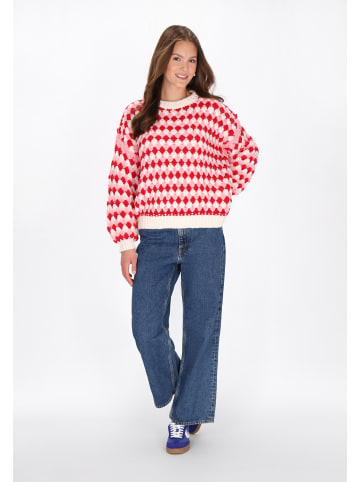 myMo Women Sweater in red multicolor
