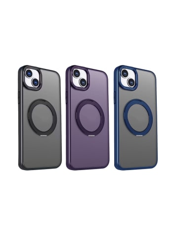 COFI 1453 Mag Ring Rotating case kompatibel mit iPhone 14 6,1" Dunkelblau in Dunkelblau