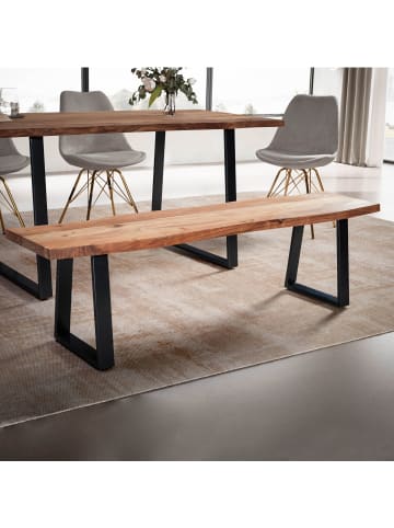 KADIMA DESIGN Esszimmerbank 140x40x45,5 cm Massivholz / Metall mit