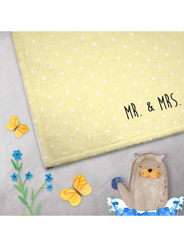 Mr. & Mrs. Panda Gästetuch Glühwürmchen ohne Spruch in Gelb Pastell