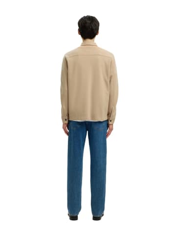 SELECTED HOMME Jacke SLHJACKIE SWEAT in Beige