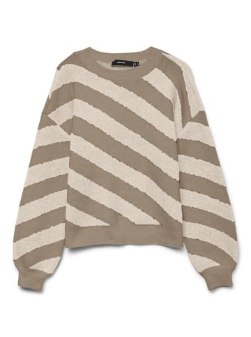 Vero Moda Strickpullover in Silver Mink