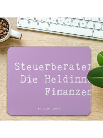 Mr. & Mrs. Panda Mouse Pad Spruch Steuerberaterin Heldin mit Spruch in Lavendeltraum