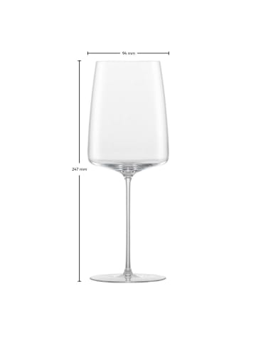 Zwiesel Glas 2er Set Weingläser kraftvoll & würzig Simplify 689 ml transparent in transparent