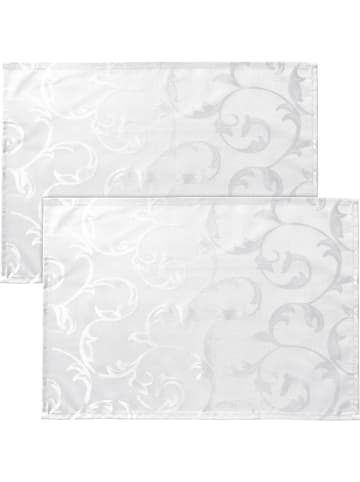 Erwin Müller Jacquard Tischset 2er-Pack Greven in weiß