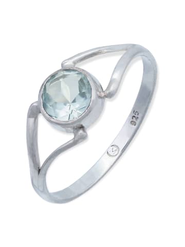 mantraroma 925er Silber - Ringe mit Blau Topas facettiert