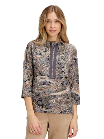 Betty Barclay Sweatshirt mit hohem Kragen in Grau/Beige