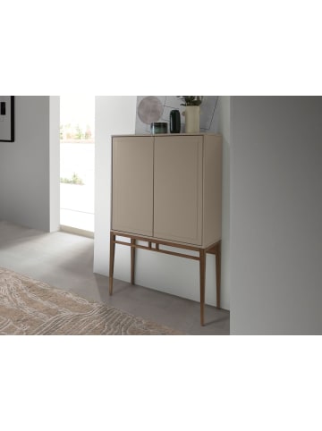 Angel Cerdá Hohe Anrichte 3073 in Walnuss / Grau – (B)90 x (H)150 x (T)40 cm