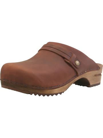 Sanita Comfortwear Clog "Wood-Ursana Open" in Braun