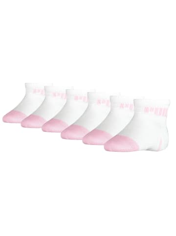 Puma Socken 6er Pack in Weiß/Rosa