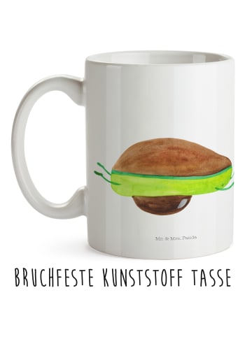 Mr. & Mrs. Panda Kindertasse Avocado Yoga ohne Spruch in Weiß