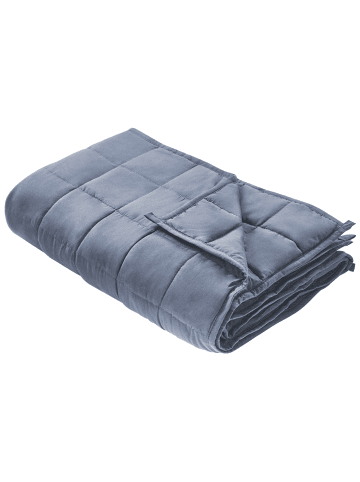 Beliani Gewichtsdecke NEREID in Blau - (W) 150 x (H) 2 x (L) 200 cm