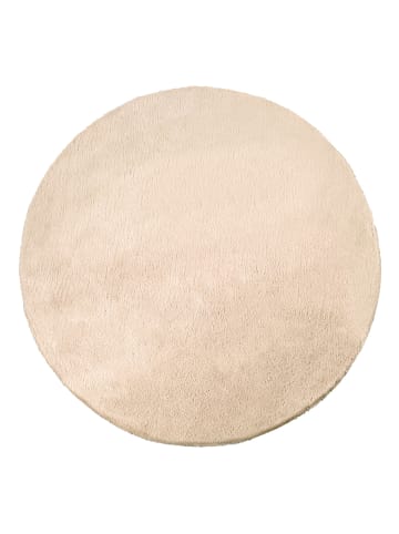 KADIMA DESIGN Hochflor Teppich Unifarben schmutzabweisend in Sand