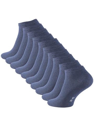 Cotton Prime® 10 Paar COTTON-Essentials Sneaker-Socken in Jeansblau