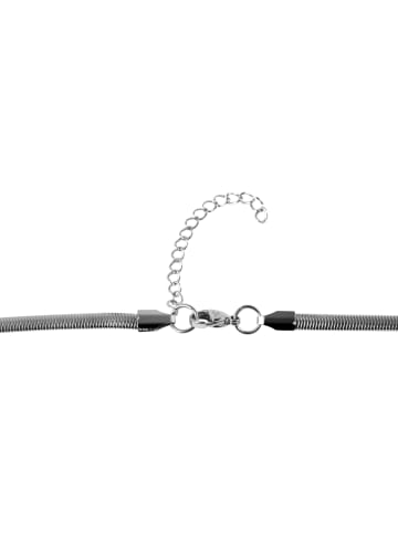Adeliás Damen Halskette – Schlangenkette aus Edelstahl 42 cm in silber