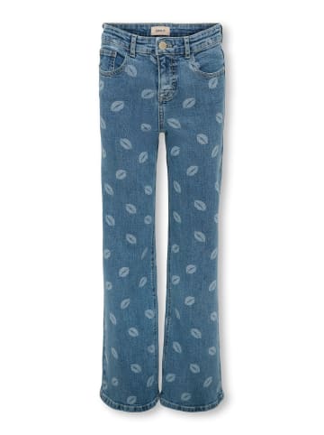 KIDS ONLY Jeans mit weitem Bein in Medium Blue Denim